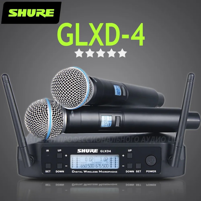 Ribbon Microphone - Shure GLXD4 BETA 58A Professioneel draadloos