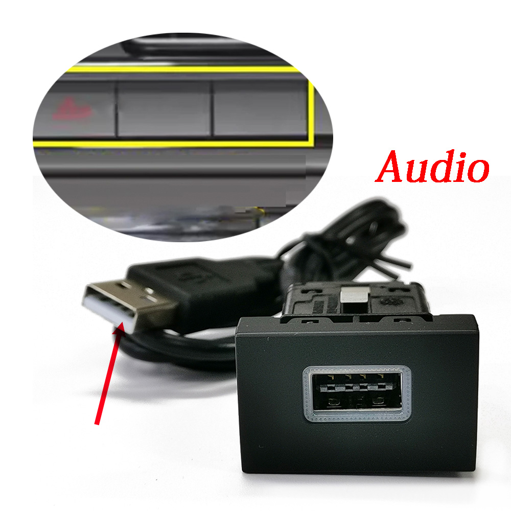 Audio Interface - 1PC Auto USB-ingangsadapter Socket Audio Radio