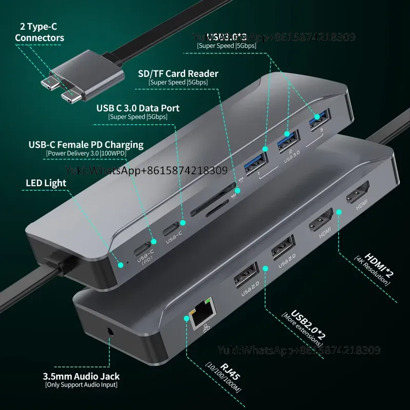 Rj45 Jack - Hot verkopende Dual Display Screen Type