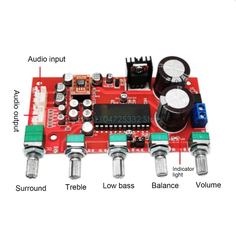 Volume Control Board - LM4610 Tone Voorversterker Geluidskaart Verbeteren Bass