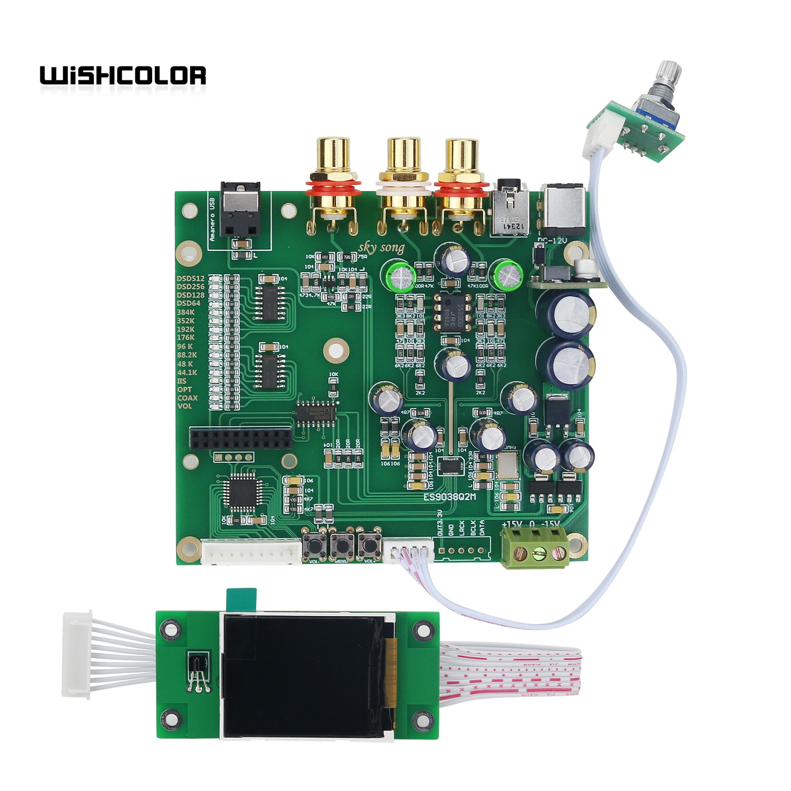 Dac Board - Wishcolor Sky Lied ES9038Q2M Dac Board