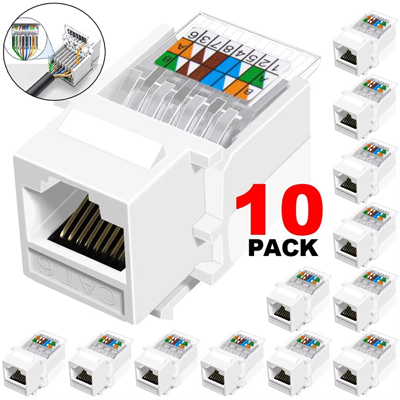 Rj45 Jack - 10 stks Cat6 RJ45 Netwerk Module