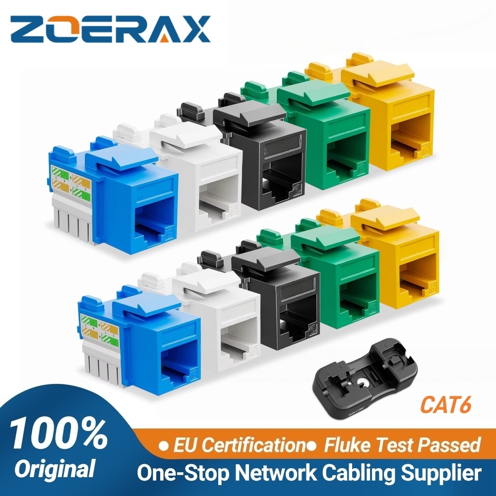 Rj45 Jack - ZoeRax 10-pack RJ45 Keystone-aansluitingen, Cat6 Keystone-aansluitingen