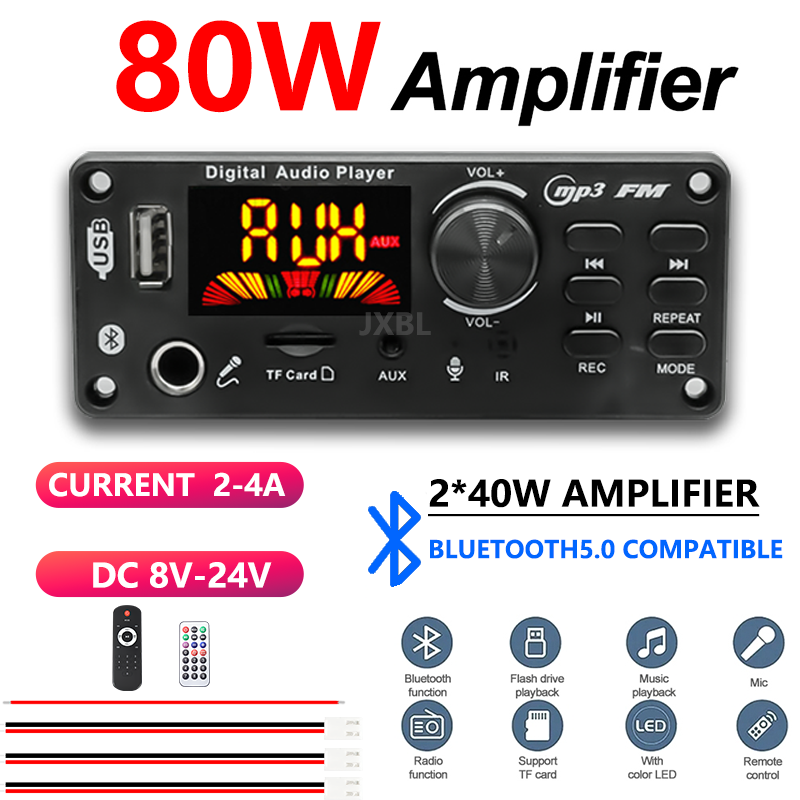 Dac Board - 80W Bluetooth 5.0 MP3 Decoder Board