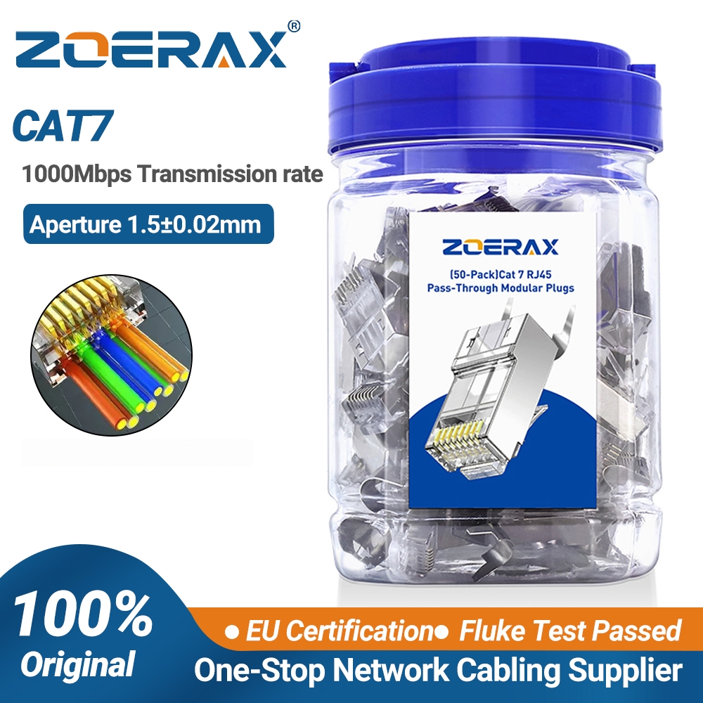 Rj45 Jack - ZoeRax 50-pack afgeschermde RJ45 Cat7 Cat6A
