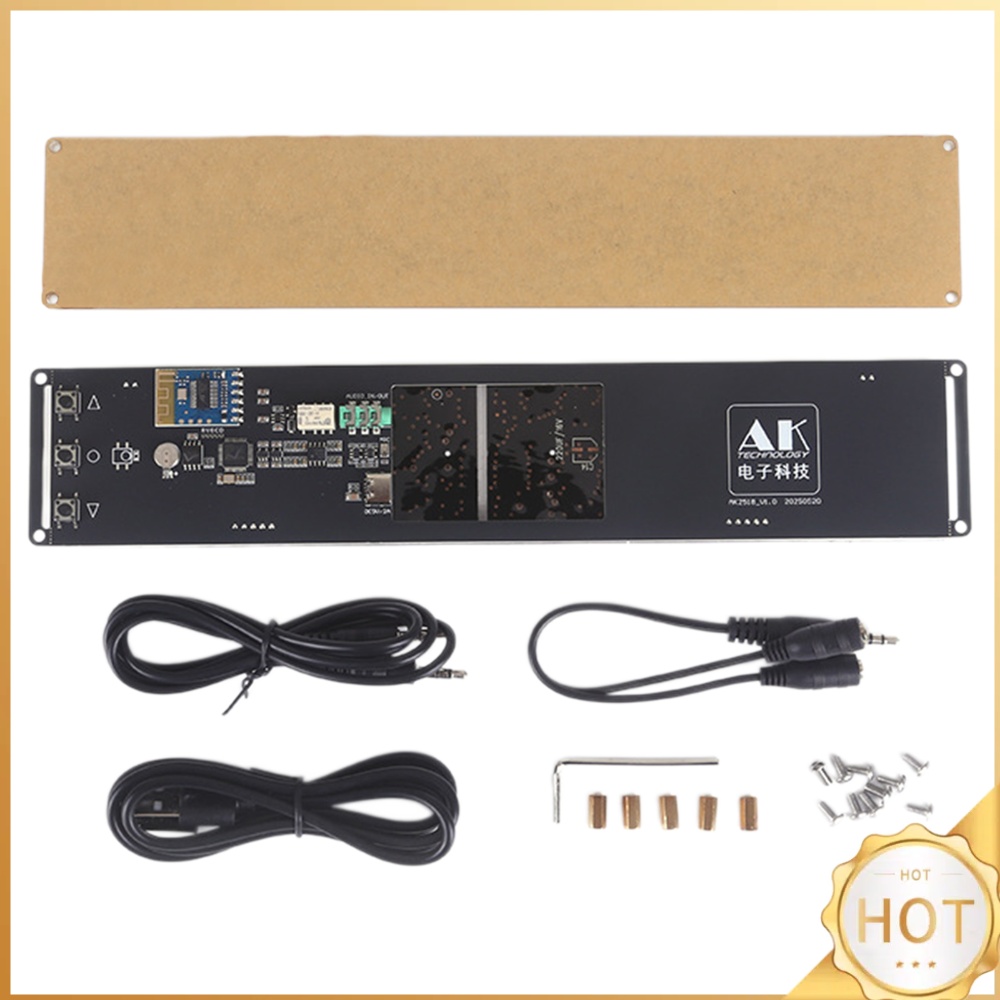 Audio Amplifier Board - Muziekspectrum-displaybord Bluetooth-compatibele ontvanger LED-klok 20Hz-20kHz Dubbele