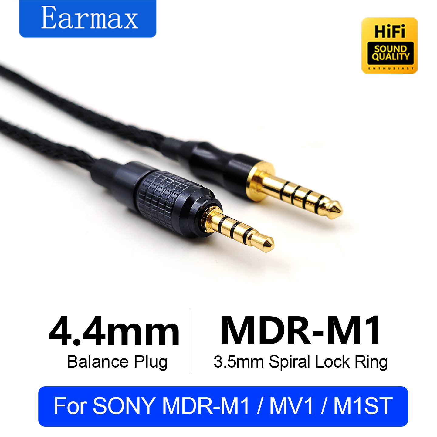 Rca Cable - Voor SONY MDR-M1 MV1 M1ST 4,4
