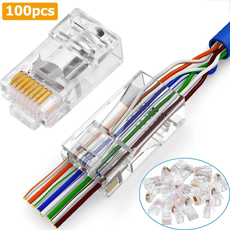 Rj45 Jack - 100 stks Cat6 Cat6e CAT5e RJ45
