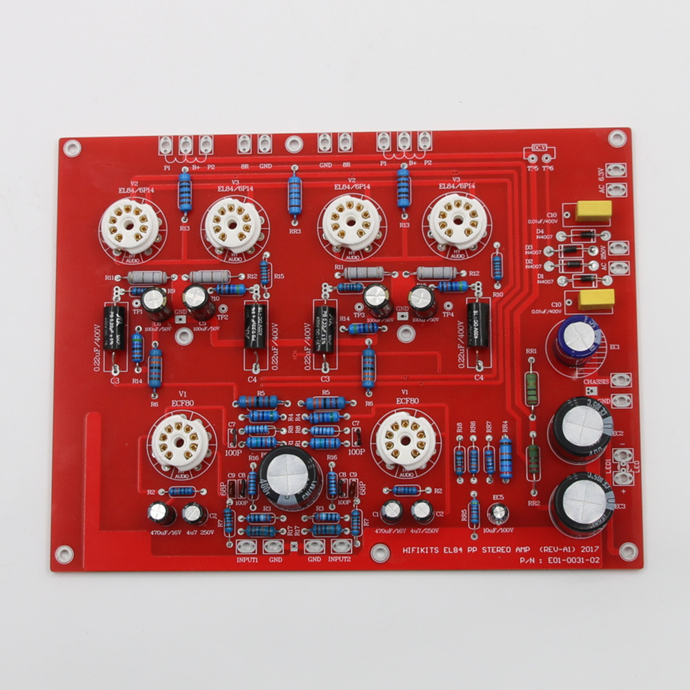 HiFi EL84+ECF80 Stereo Push-Pu - Hifi Amplifier Board recensie en prijs