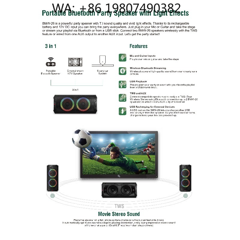 Draagbare 6,5 inch actieve spe - Woofer recensie en prijs
