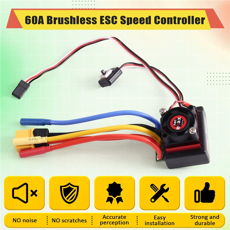 AINY-60A borstelloze ESC-snelh - Banana Plug recensie en prijs