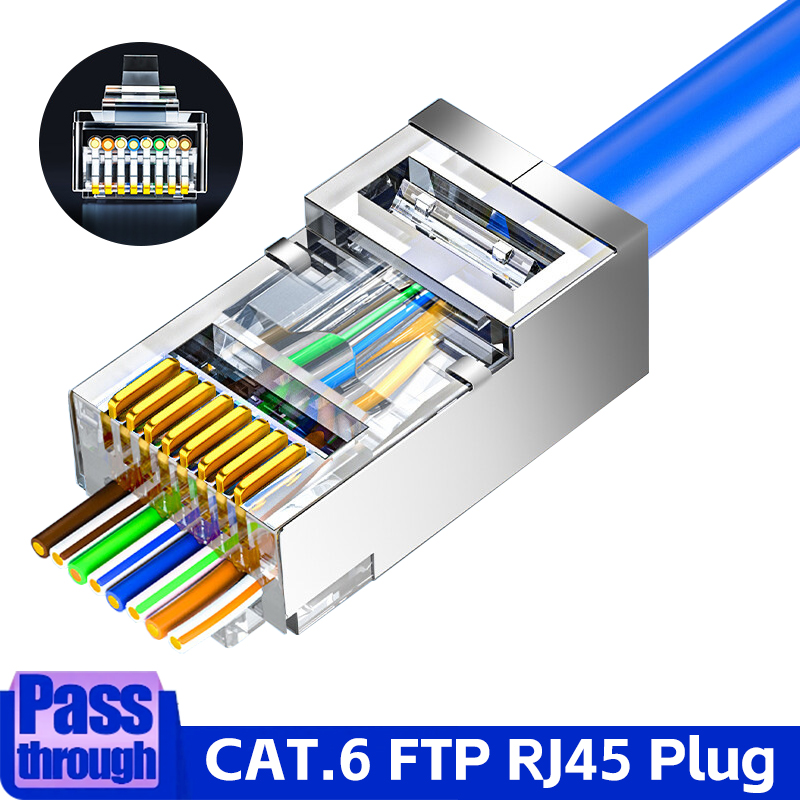 Cat6 Pass Through RJ45 afgesch - Rj45 Jack recensie en prijs