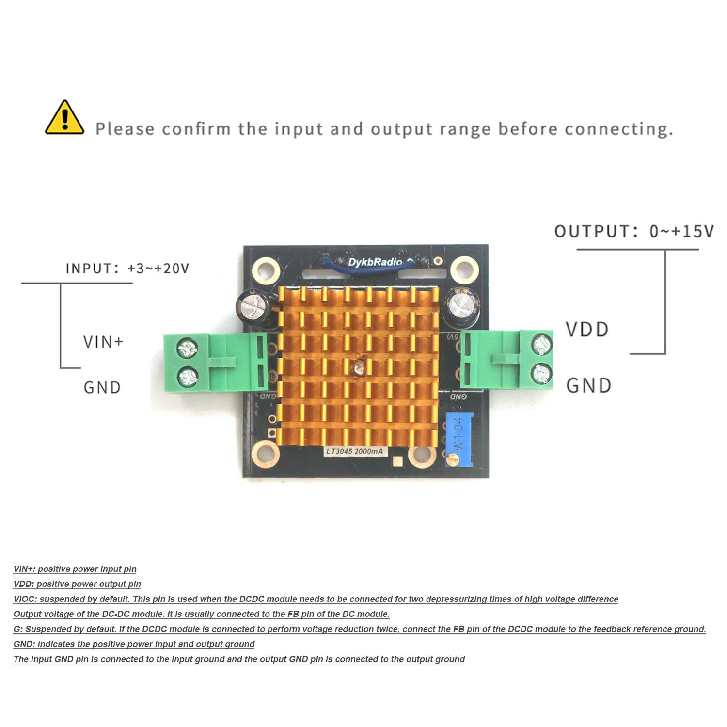 LT3045 module 2A Enkele voedin - Audio Amplifier Board recensie en prijs