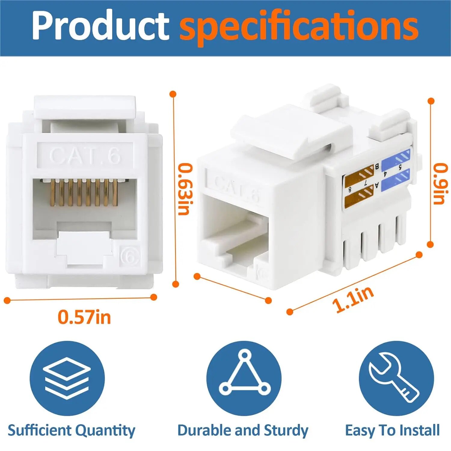 ZoeRax 10-pack RJ45 Keystone-a - Rj45 Jack recensie en prijs