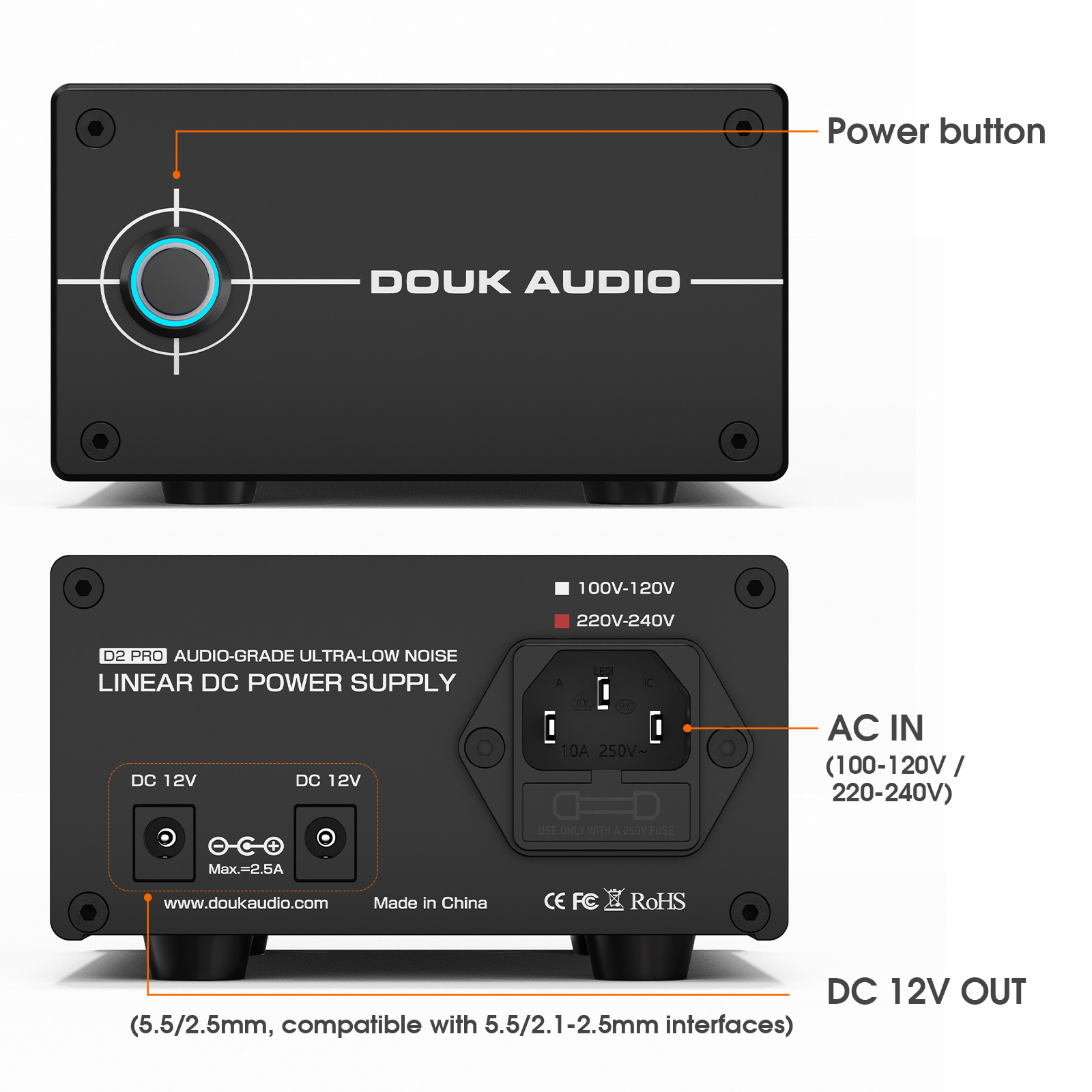 Douk Audio DC 12V 35W geregule - Audio Dac recensie en prijs