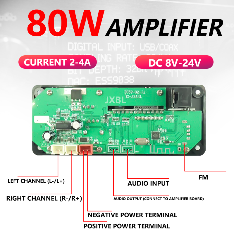 80W Bluetooth 5.0 MP3 Decoder  - Dac Board recensie en prijs