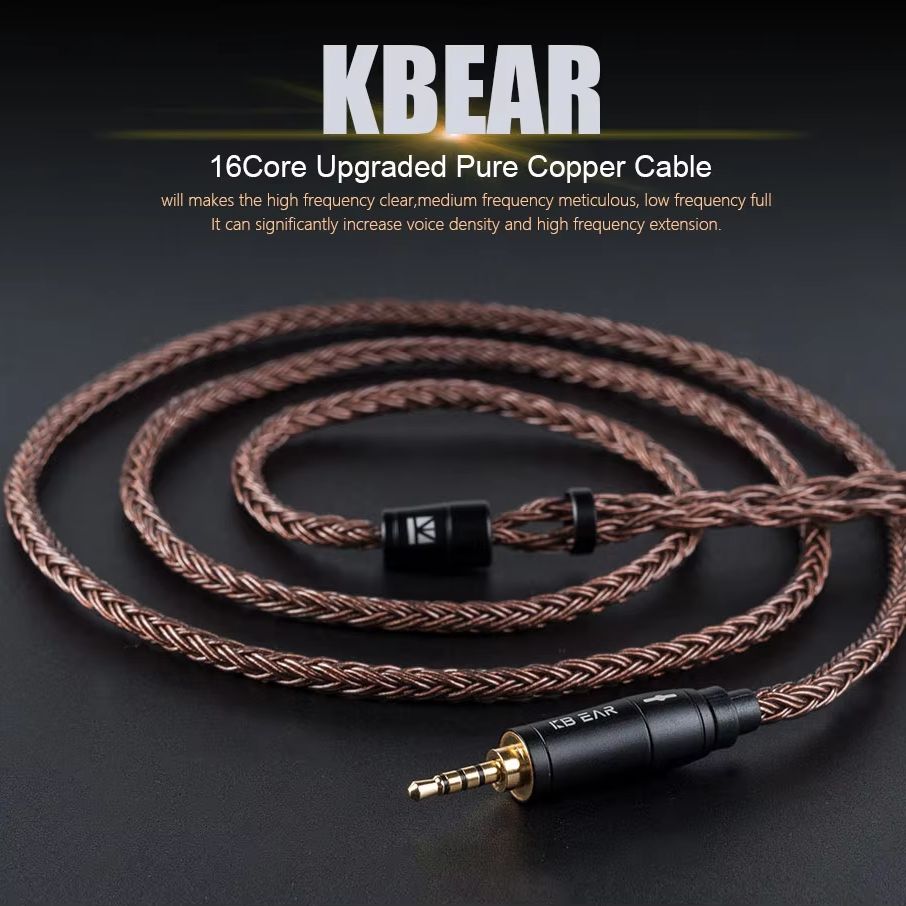KBEAR 16-aderige 2-pins IEM-ho - Trs Cable recensie en prijs