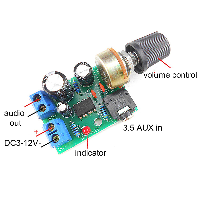 LM386 Audioversterkerkaart Mon - Volume Control Board recensie en prijs